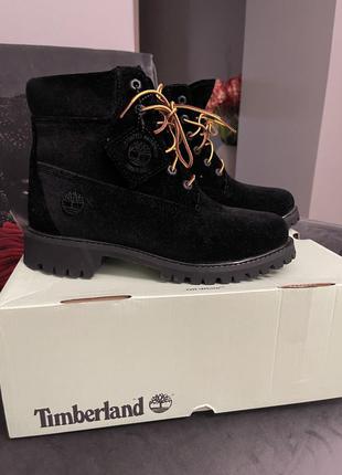 Демісезонні нові черевики в колаборації timberland & off white2 фото