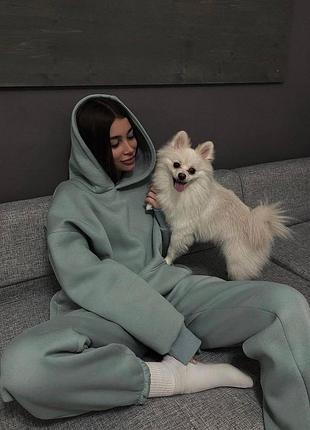 Тёплый спортивный костюм оверсайз на флисе 👌лидер продаж👌 20 цветов