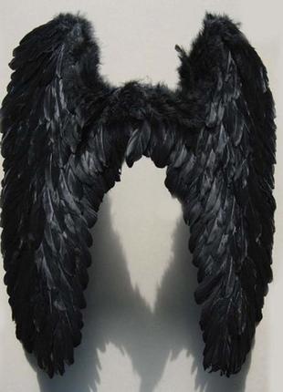 Большие черные крылья для маскарадного костюма темного ангела малефисенты + подарок2 фото