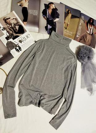 !! распродажа!! базовый тонкий серый гольф водолазка!!