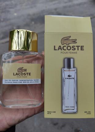 Парфюмированная вода тестер lacoste pour femme1 фото