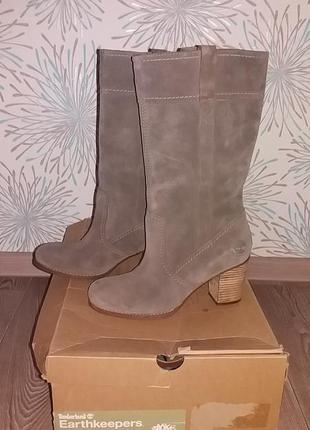 Кожаные водонепроницаемые сапоги timberland, р. 37.5. в идеале