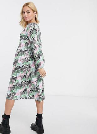 Asos асос платье белое чёрное зелёное розовое на запах миди оверсайз свободное3 фото