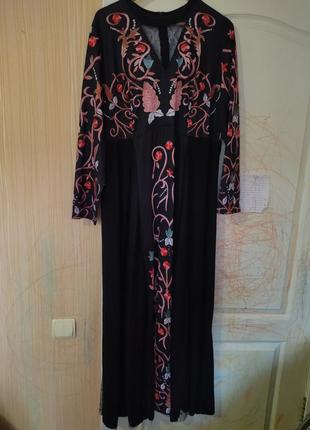 Длинное платье сеточка большого размера