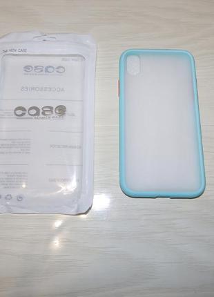 Чехол накладка goospery case для iphone xr матовый с цветными кнопками