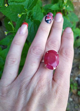 Кольцо с натуральным рубином.7 фото