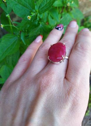 Кольцо с натуральным рубином.6 фото
