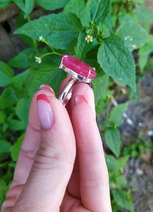 Кольцо с натуральным рубином.3 фото