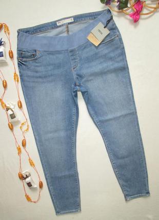 Шикарные стрейчевые джинсы скинни  батал трикотажный пояс вставка asos 🍁🌹🍁1 фото