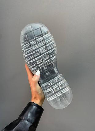 ◾ черевики bottega veneta boots clear black sole◽6 фото