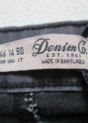 Суперовые стрейчевые джинсы скинни батал графит высокая посадка denim co 🍁🌹🍁8 фото