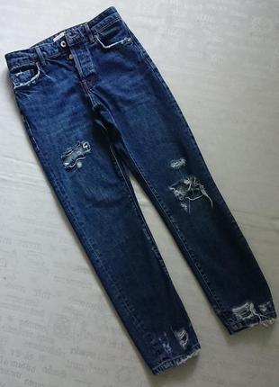 Крутые джинсы bershka (испания) оригинал, модель slim boyfriend с рваностями, р.324 фото