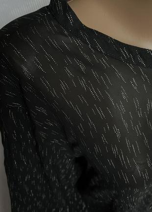 Шикарная чёрная рубашка люрекс4 фото