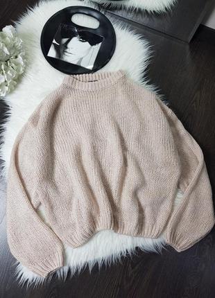 Джемпер оверсайз вязанный h&m
