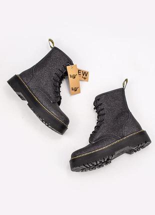 Ботильйони жіночі dr.martens jadon glitter (демі, без хутра)5 фото