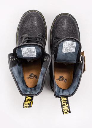 Ботильйони жіночі dr.martens jadon glitter (демі, без хутра)7 фото