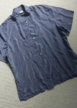 Оригінальна шовкова блузка з коміром-стійкою /річна сорочка #100%шовк#8 фото
