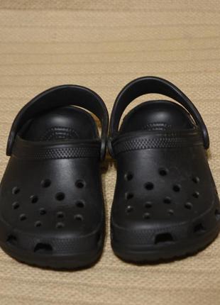 Фирменные босоножки-сабо черного цвета crocs c 8/9 р.2 фото