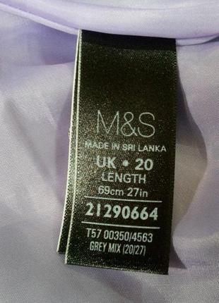 Юбка карандаш офисная в клеточку m&s8 фото