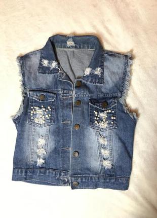 Джинсова жилетка