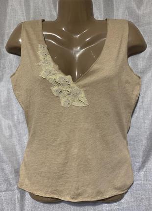 Трикотажная женская майка topshop