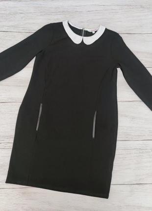 Оригинальное чёрное платье в деловом стиле clockhouse германия