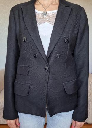 Классический стильный черный пиджак amisu3 фото
