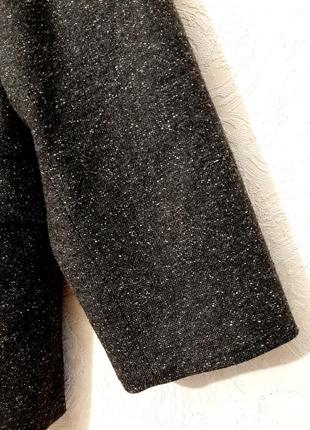 Gentecomenoi италия элегантный пиджак чёрный тёплый лана шерсть жакет классический женский4 фото