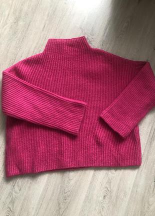 Яркий свитер розовый малиновый фуксия villa clothes oversize5 фото