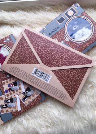 Носочки с открыткой в подарочной упаковке коробке на подарок с ярким рисунком носки высокие длинные теплые тёплые с мишками санта клаусом8 фото