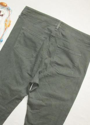 Шикарные стрейчевые джинсы скинни батал цвета хаки высокая посадка f&f 🍁🌹🍁4 фото