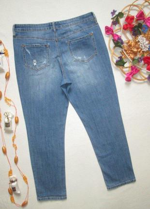Суперовые стрейчевые джинсы бойфренд с латками f&f 🍁🌹🍁4 фото