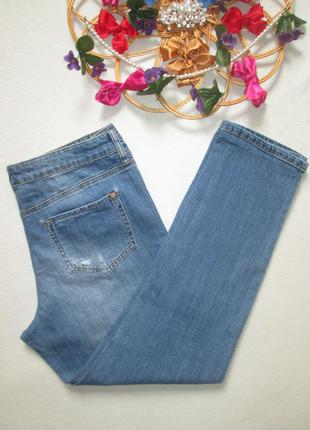 Суперовые стрейчевые джинсы бойфренд с латками f&f 🍁🌹🍁8 фото