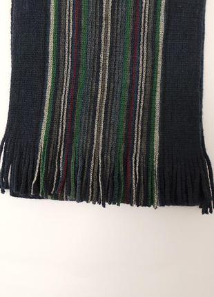 Шарф tcm tchibo, німеччина, в'язаний, чоловічий, зимовий, теплий, шерсть, шарфик, новий, синій
