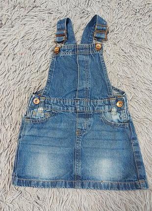 Джинсовый комбинезон юбка