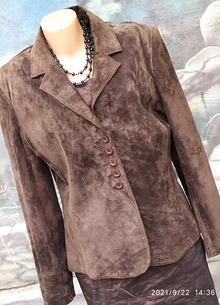 Кожаная куртка пиджак курточка 100%замш кожа  arma