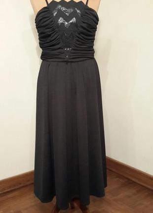 Изящное коктейльное черное платье shurette (england)