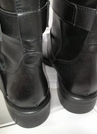 Брутально жіночні високі черевики paola firenze /італія/ з натуральної шкіри5 фото