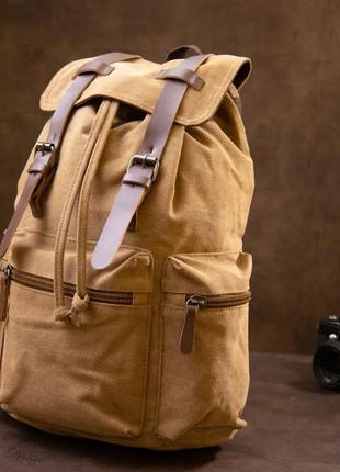 Рюкзак туристичний текстильний коричневий1 фото