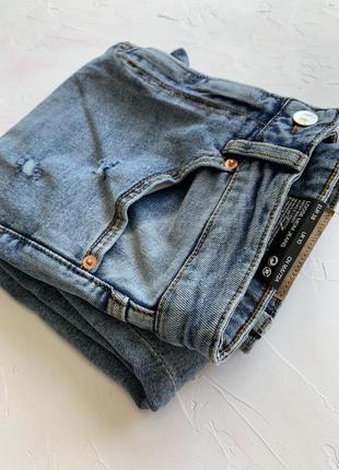 Джинсы mom jeans h&m голубые джинсы новые мом джинсы бойфренды6 фото