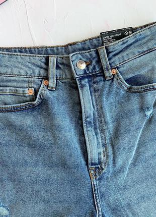 Джинсы mom jeans h&m голубые джинсы новые мом джинсы бойфренды7 фото