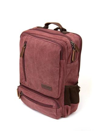 Рюкзак дорожный красный текстильный унисекс5 фото