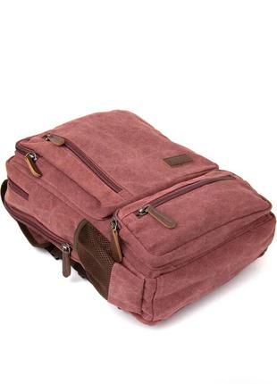Рюкзак дорожный красный текстильный унисекс8 фото
