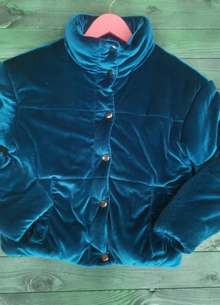 Розкішна велюрова курточка пуффер copperose4 фото