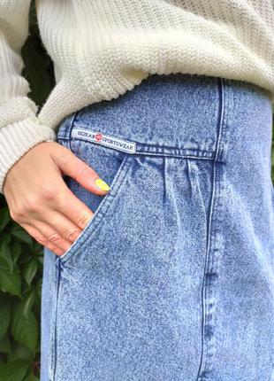 Джинсовая юбка варенка миди коттон от sportswear в стиле mango4 фото