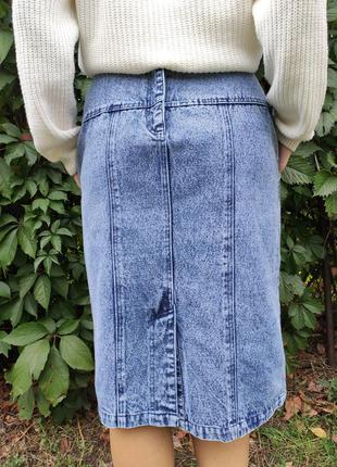 Джинсовая юбка варенка миди коттон от sportswear в стиле mango7 фото