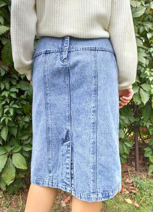 Джинсовая юбка варенка миди коттон от sportswear в стиле mango8 фото