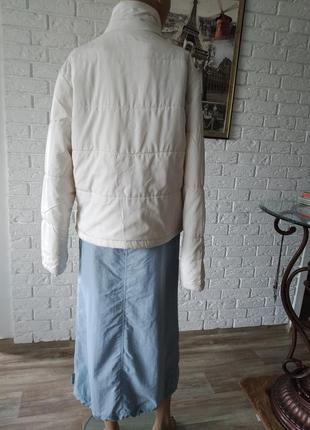 Белая куртка xl/ 52  (оригинал) распродажа!4 фото