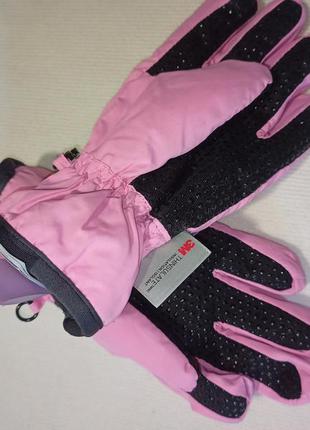 Зимние детские перчатки краги. розовые перчатки.4 фото