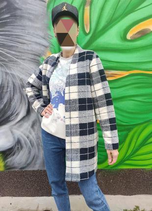 Кардиган рубашка легкое пальто в клетку в стиле zara от debenhams